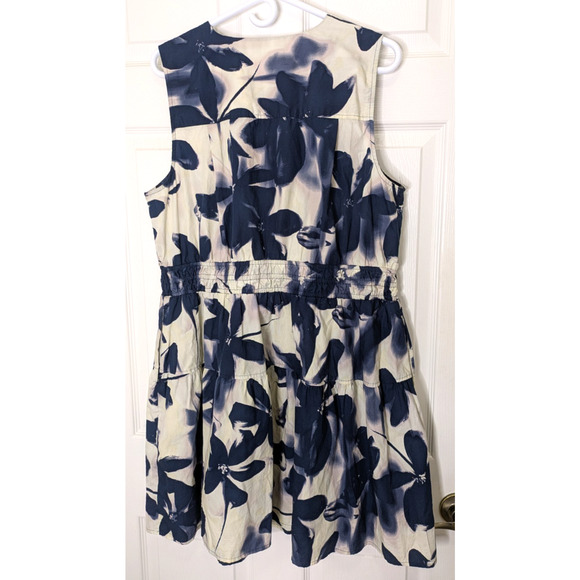 Womens Vera Wang Blue Cream Floral Dress XXL Sleeveless - Picture 3 of 8